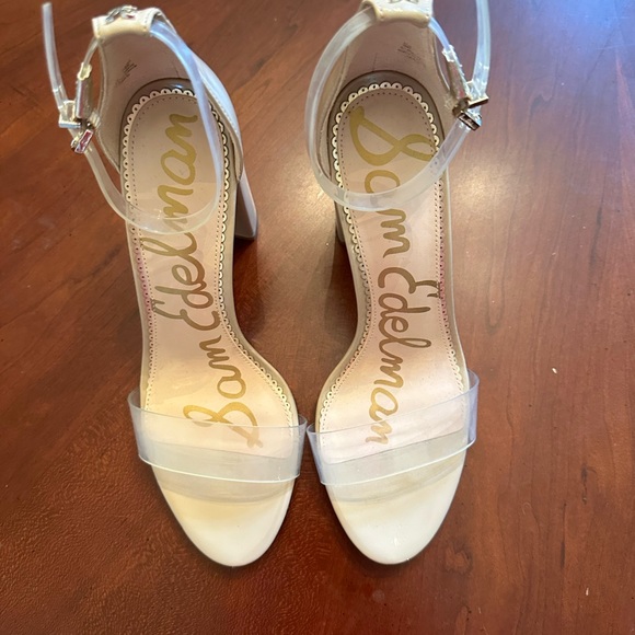 Sam Edelman Yaro Heels in Clear & Nude Patent - Picture 5 of 11